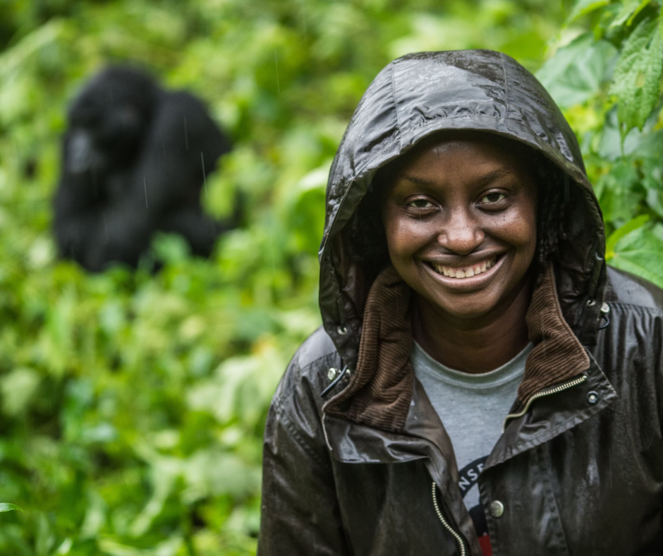 Dr. Gladys Kalema-Zikusoka protects mountain gorillas in Uganda. Image Credit: @gladyskalemazikusoka, Instagram. Dr. Gladys Kalema-Zikusoka protects mountain gorillas in Uganda. Image Credit: @gladyskalemazikusoka, Instagram.