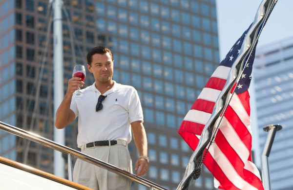 Leonardo DiCaprio as Jordan Belfort in a scene from "The Wolf of Wall Street"