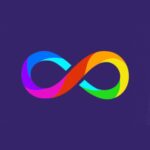 Rainbow infinity symbol