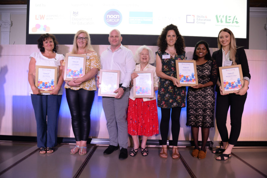 Sylvia pictured with the Festival of Learning finalists