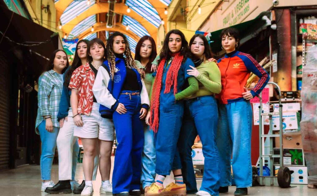 Group of young women pose for photo