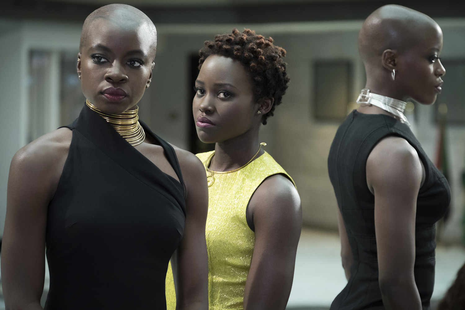 Danai Gurira and Lupita N’yongo in Black Panther.