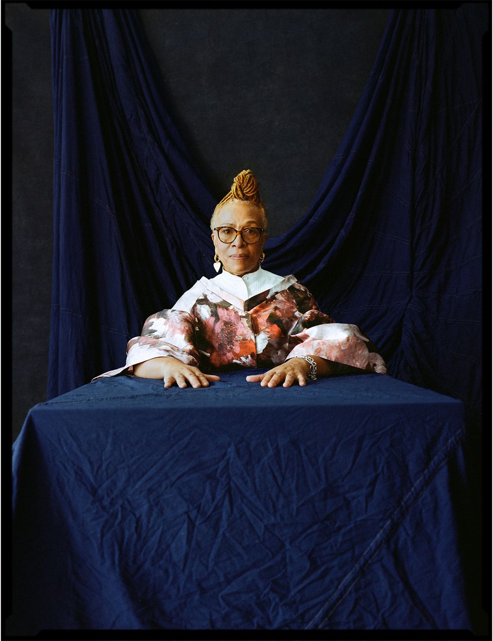a person sitting on a bed