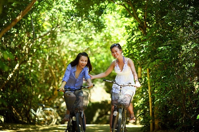 exercising in green cities